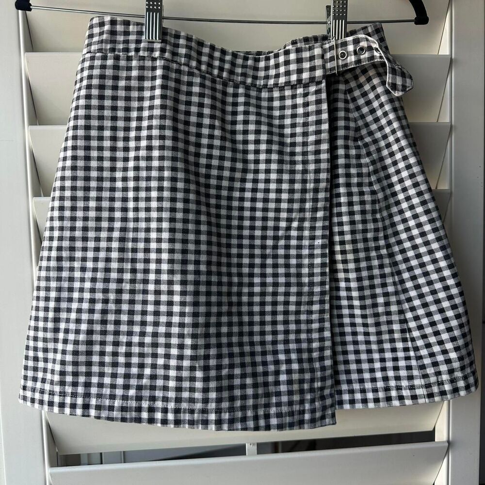 Forever-21 Women's Gingham Wrap Skirt
